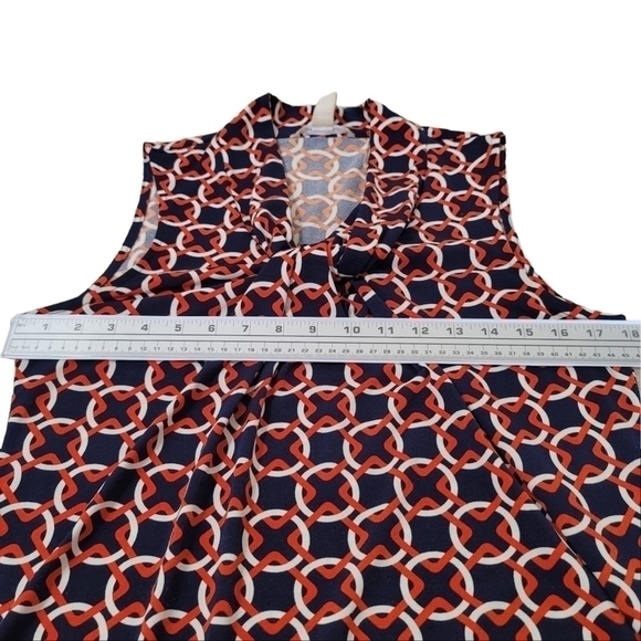 Banana Republic Dark Blue and Orange Sleeveless Top US M - Picture 3 of 5